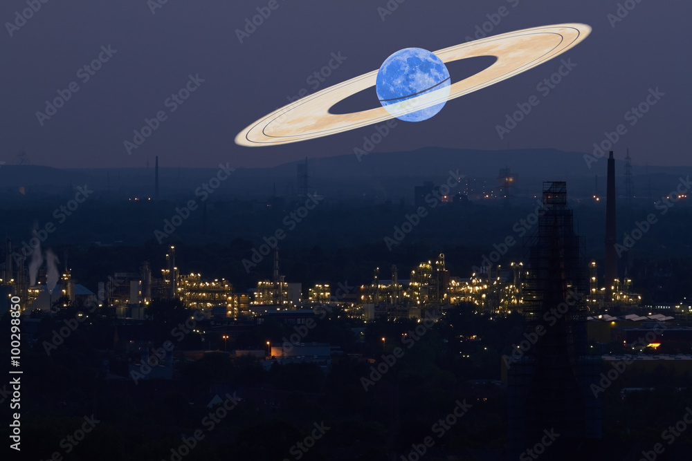 Vollmond mit Ringen Vollmond mit Ringen