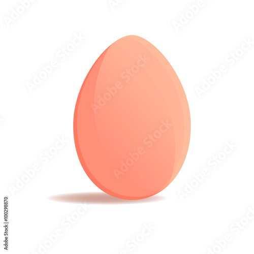 Orang egg on the white background