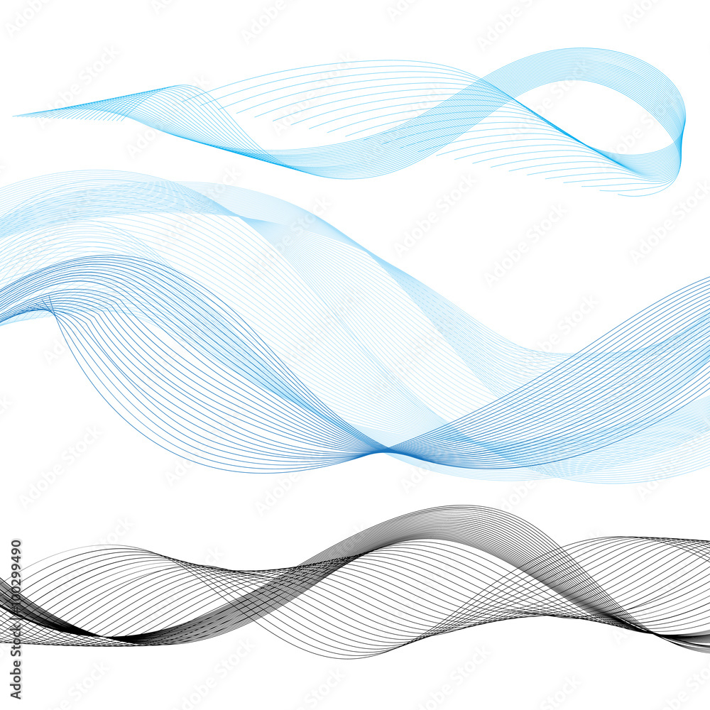abstract colorful line wave vector illustration