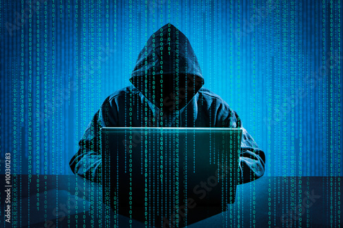 Computer crime concept.