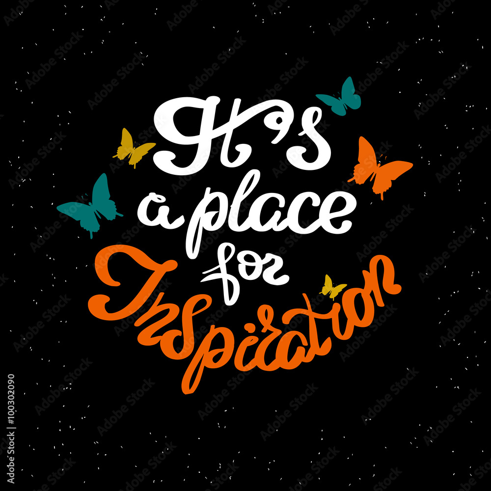 It is a place for inspiration scribble handwritten design element It is a place for inspiration scribble handwritten design element