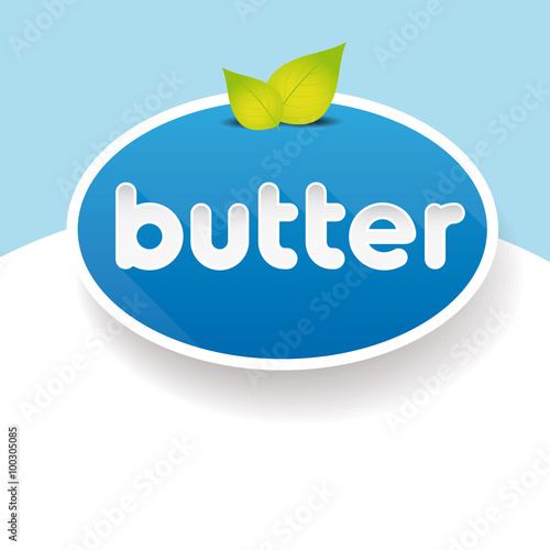 Butter label sign vector