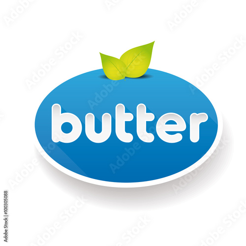 Butter label sign vector