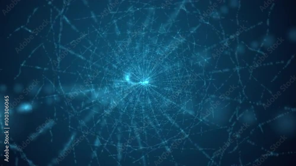 Computer generated spinning blue web vortex. Computer generated spinning blue web vortex.