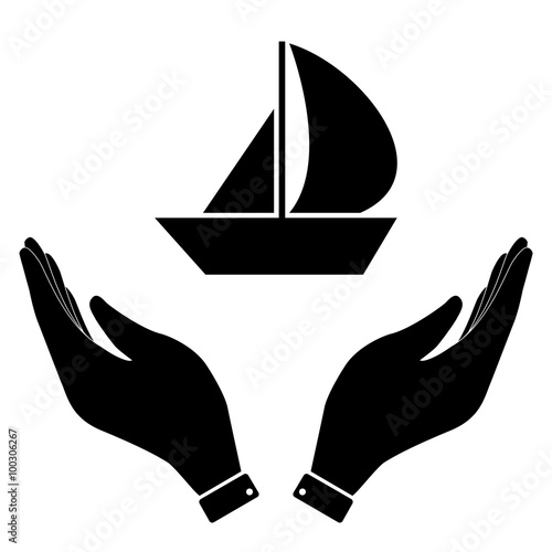 Boatin hand icon photo