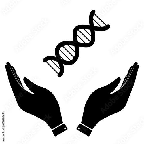 The dna in hand icon