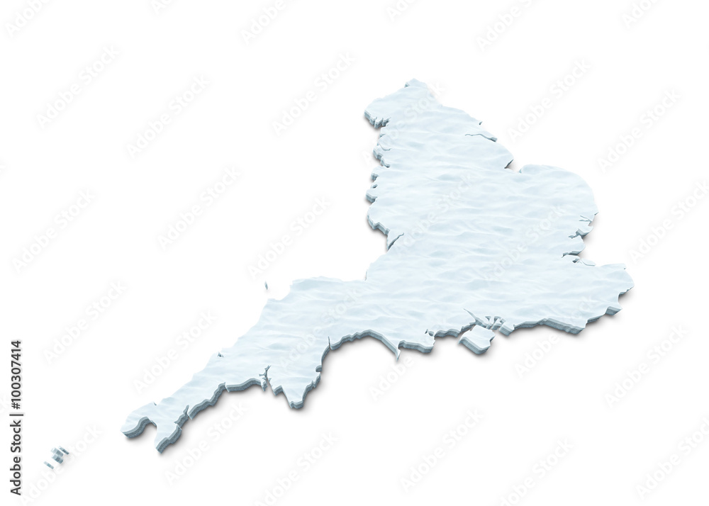 3D England Map Snow