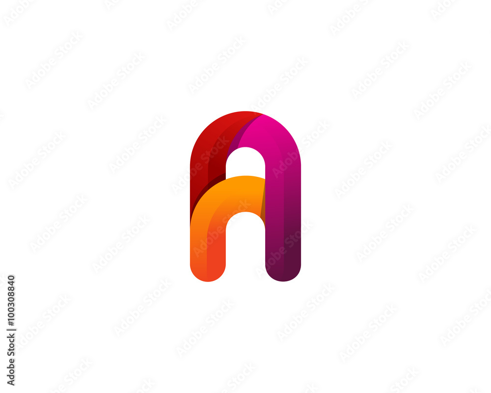 Letter A Colorful Logo Design Letter A Colorful Logo Design