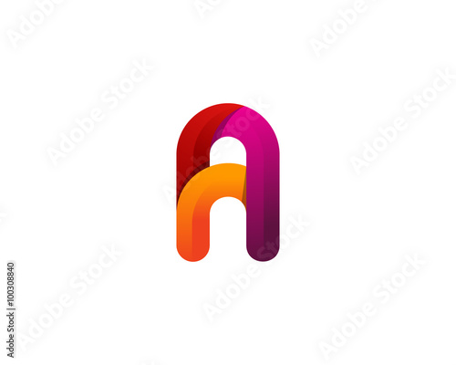 Letter A Colorful Logo Design