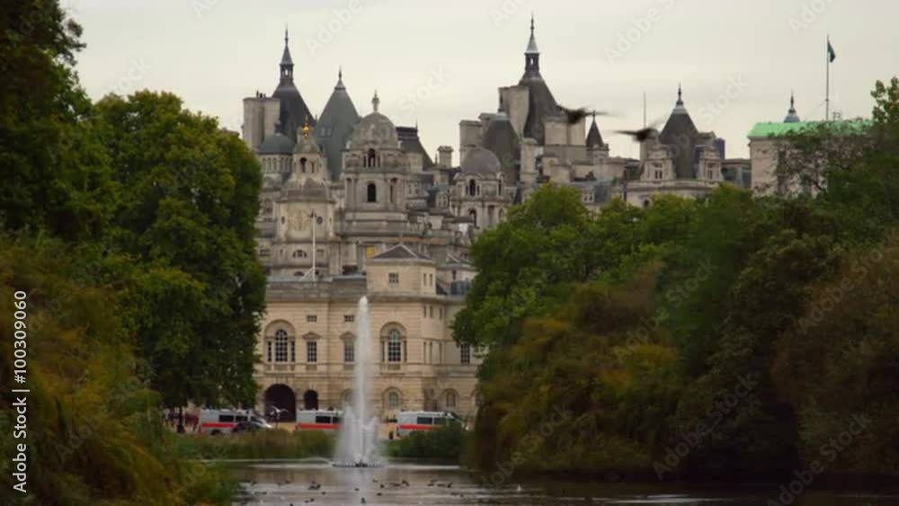 Horse Guards building in London from Saint James Park Horse Guards building in London from Saint James Park
