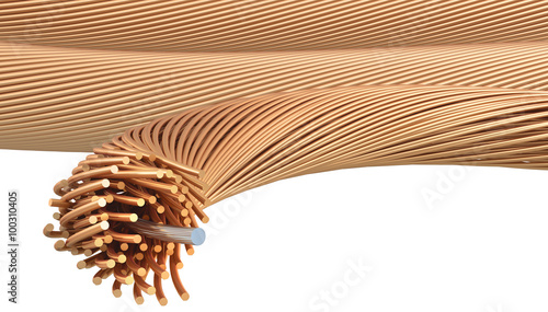 twisted copper power cable technological background