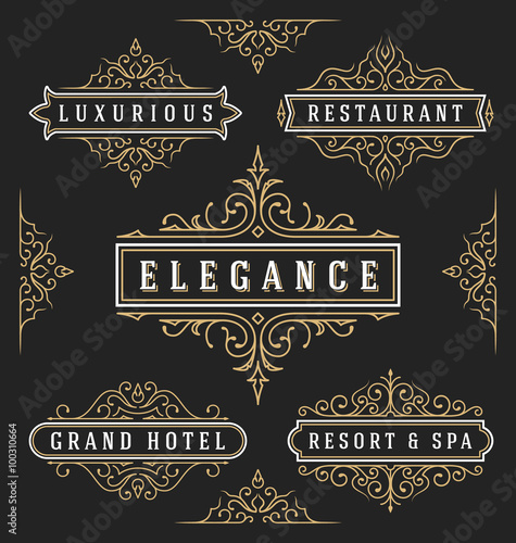 Flourish calligraphy frame design for labels, banner, logo, emblem, menu, sticker and other design || Vintage Decorative Flourishes Calligraphic || Suitable for hotel, resort, spa, restaurant, whiskey