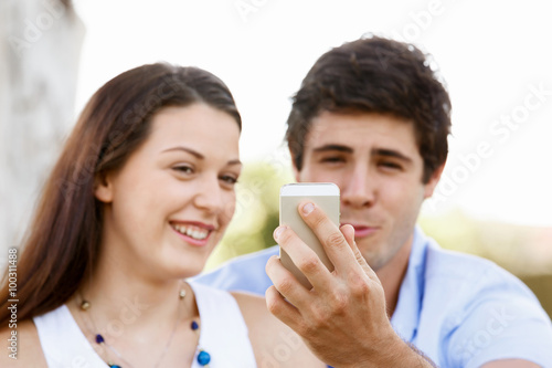 Young couple in the park