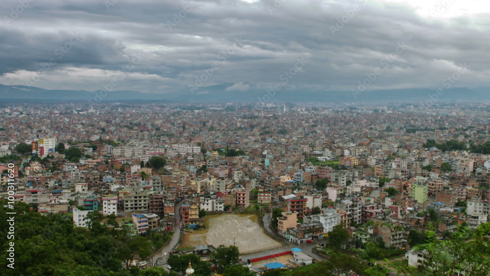 Panning shot of Time-lapse of the Kathmandu, Nepal cityscape. Panning shot of Time-lapse of the Kathmandu, Nepal cityscape.