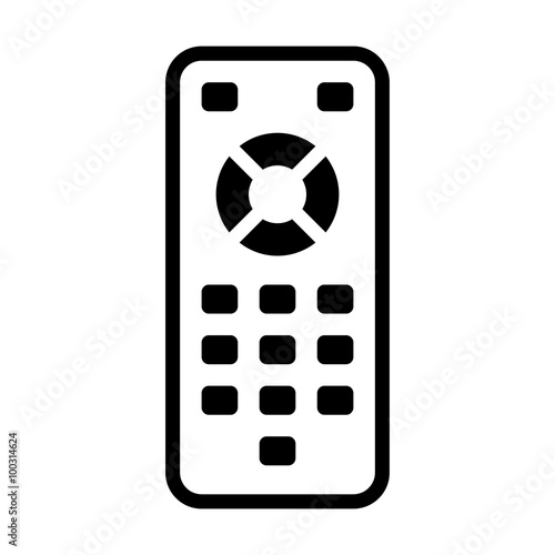 TV remote control line art icon for apps and websites