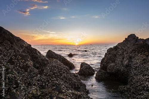 Sunset on the sea