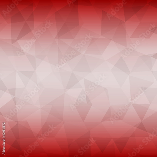 abstract geometric background of triangles on colorful red fond