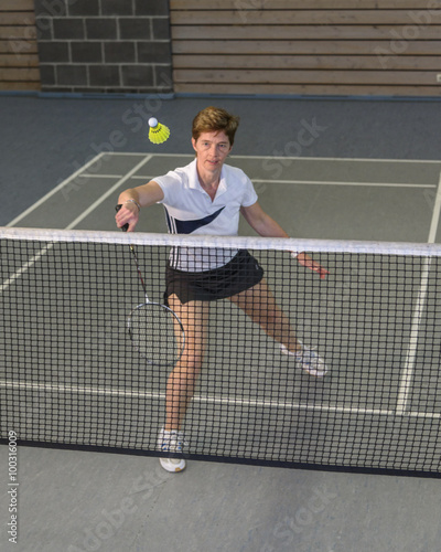 Badminton-Spielerin beim Match