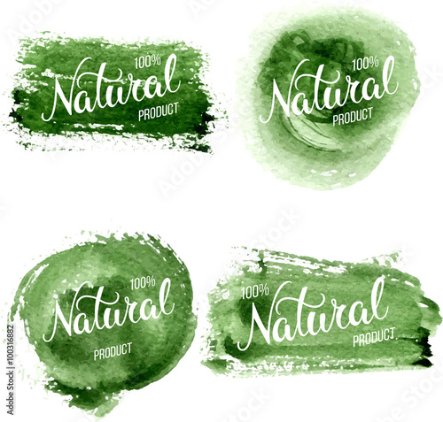 Original hand lettering Natural and eco design elements. Handmad