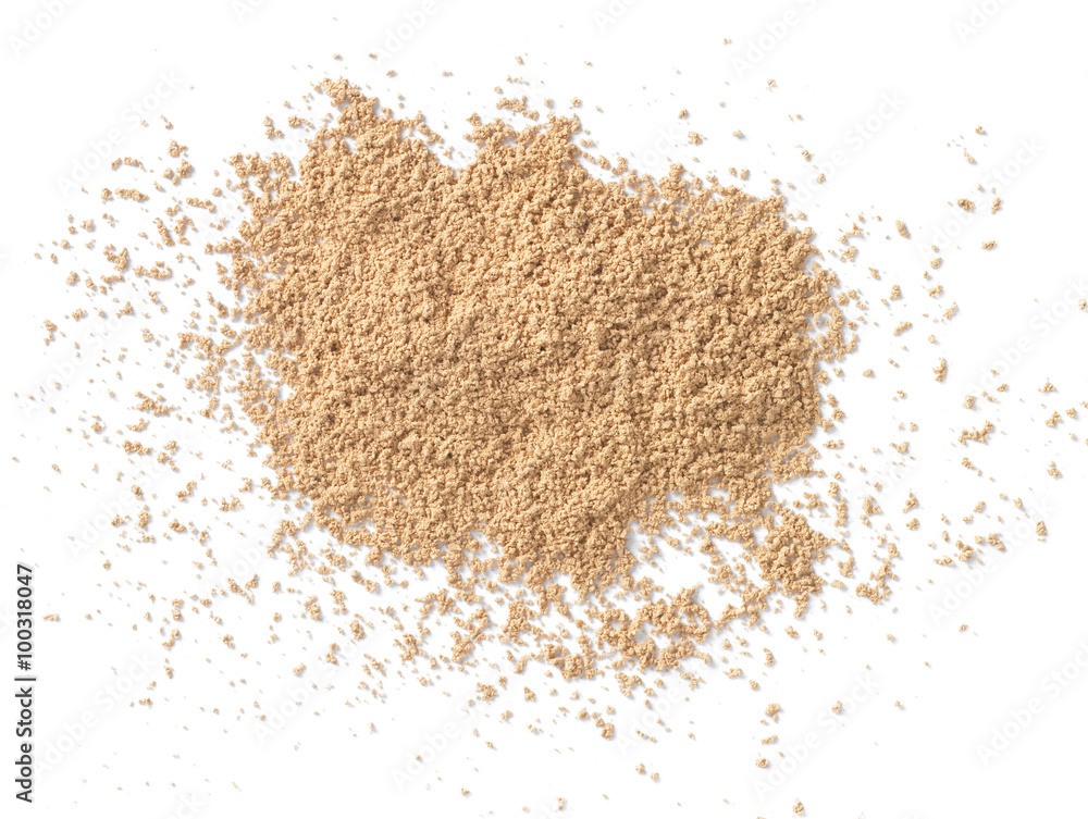 crushed powder makeup on white background crushed powder makeup on white background