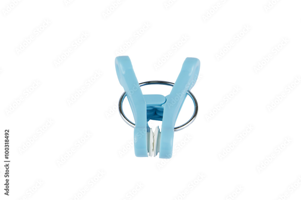 The clothespin isolated on white. The clothespin isolated on white.