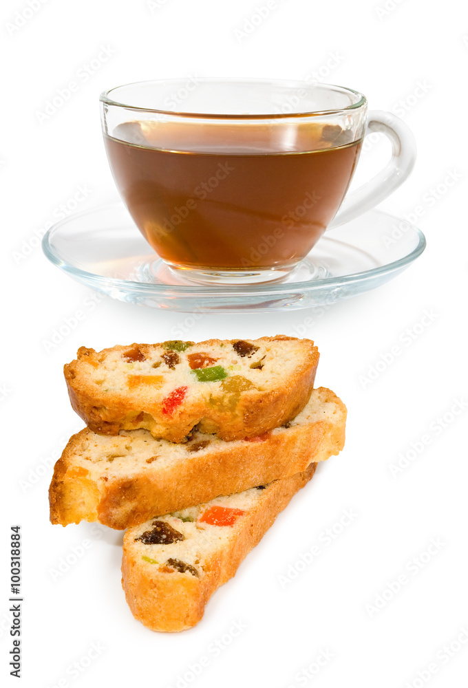 image of a cup of tea and cookies on a white background image of a cup of tea and cookies on a white background