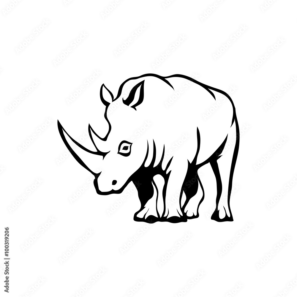 Fototapeta premium Rhino logo.Vector