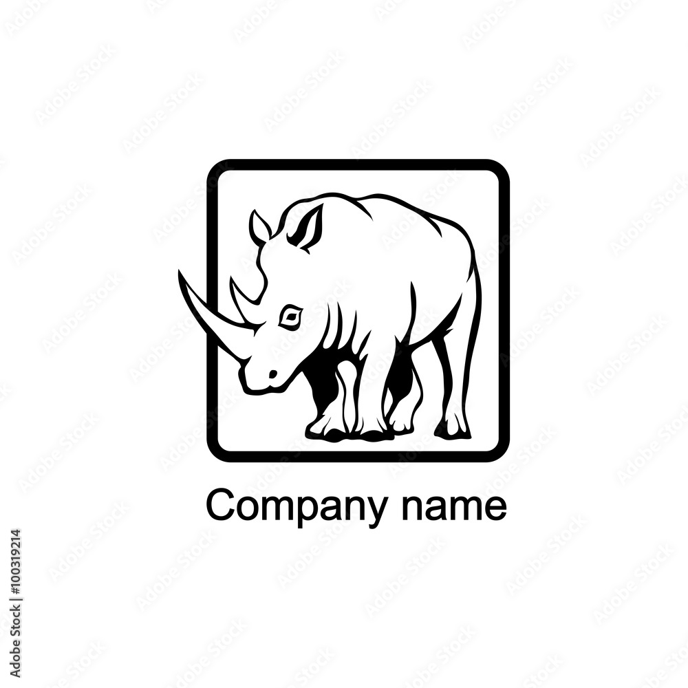 Rhino logo.Vector