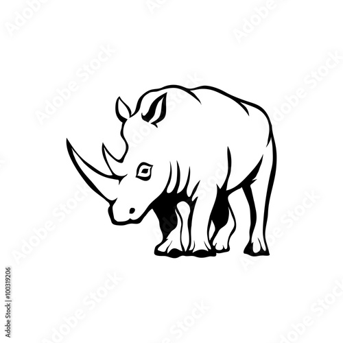 Rhino logo.Vector