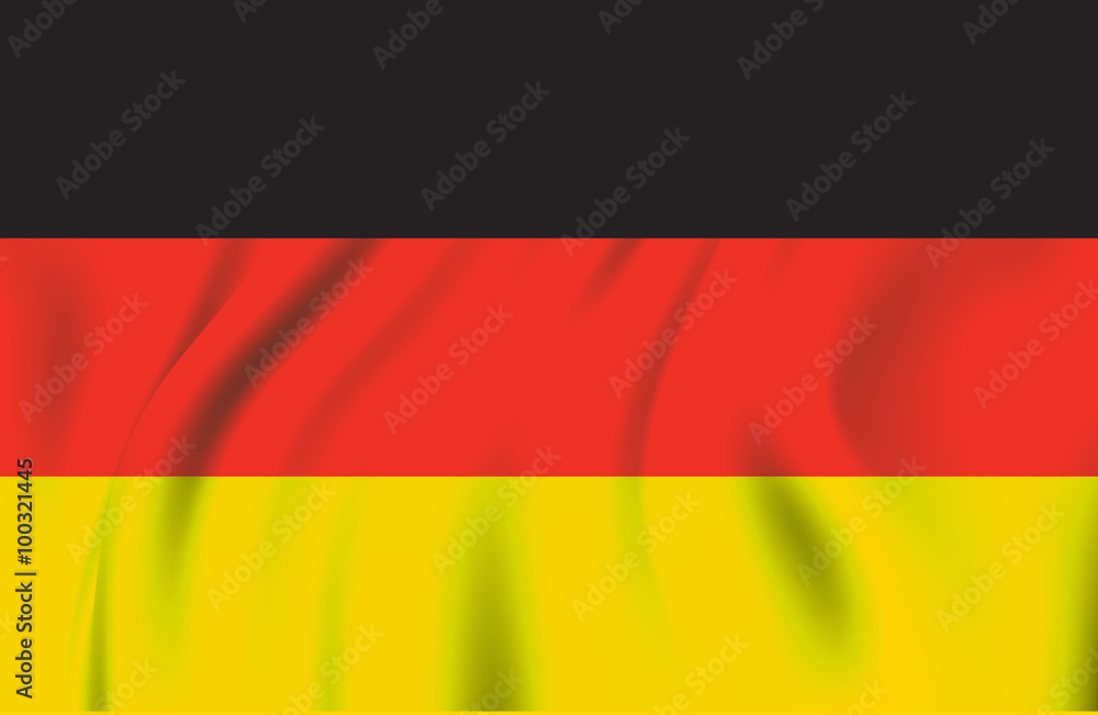 German flag blowing in the wind. Part of a series. German flag blowing in the wind. Part of a series.