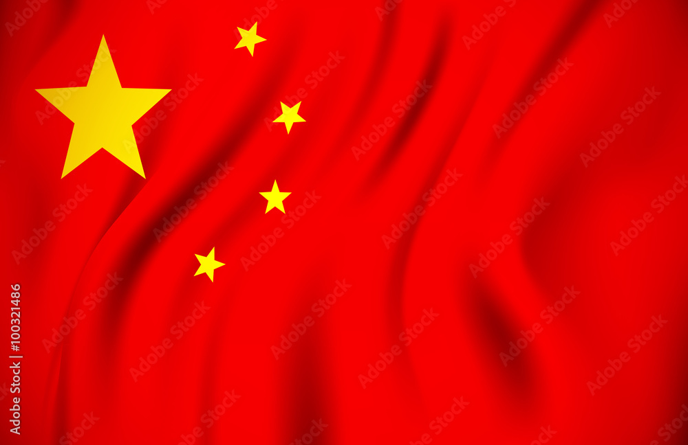 Flag of China vector illustration Flag of China vector illustration