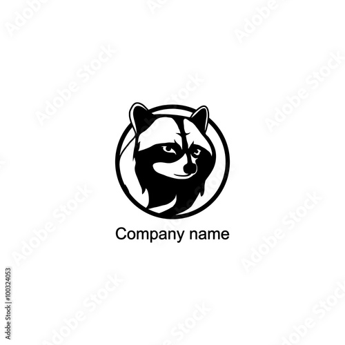 Raccoon logo.Vector