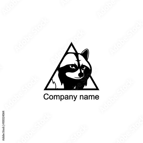 Raccoon logo.Vector