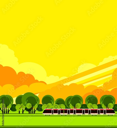train travel the countryside