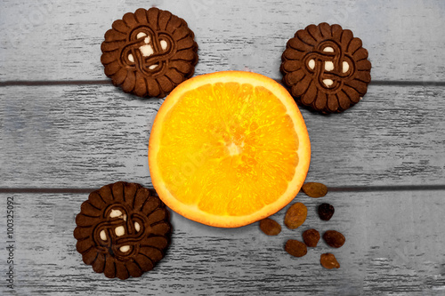 Orange with bake