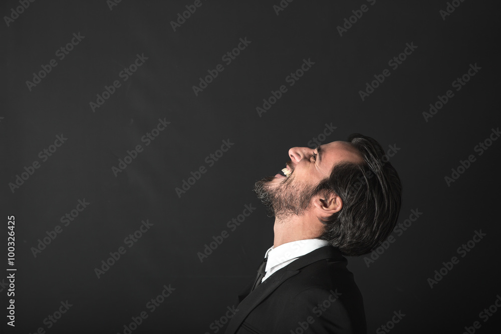 office worker laughing office worker laughing