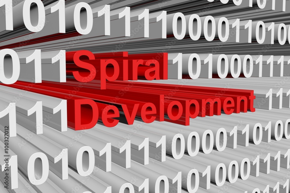 Spiral development is presented in the form of binary code