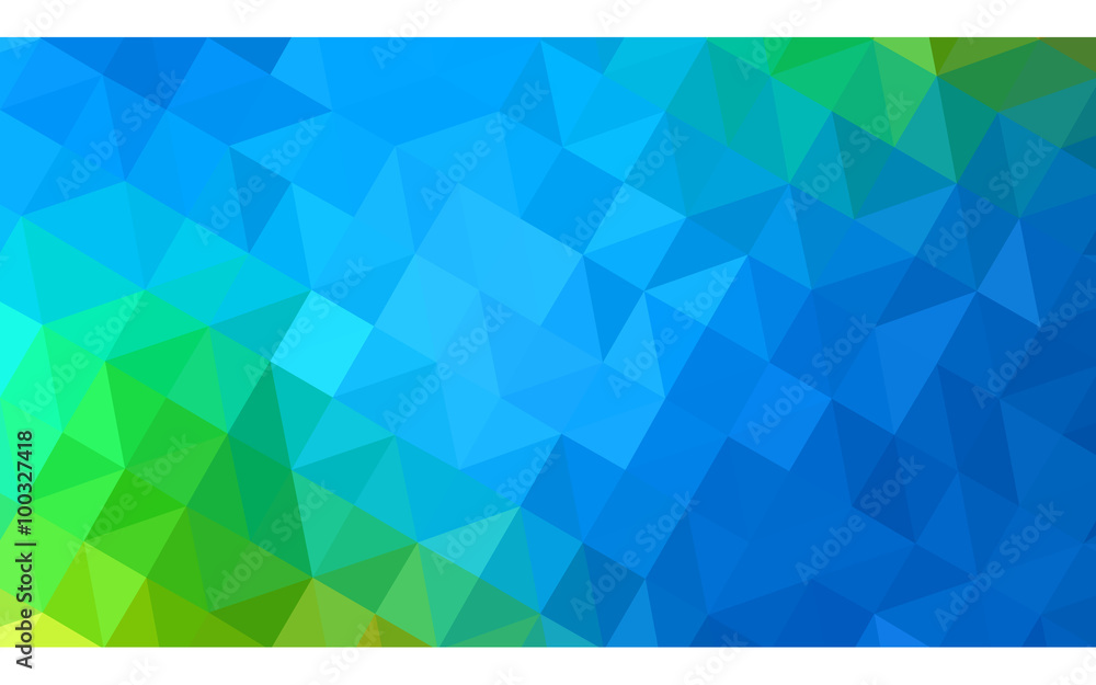Multicolor green, blue polygonal design illustration, which consist of triangles and gradient in origami style. Multicolor green, blue polygonal design illustration, which consist of triangles and gradient in origami style.