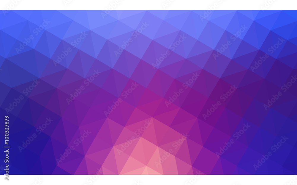 Fototapeta premium Multicolor blue, red polygonal design illustration, which consist of triangles and gradient in origami style.
