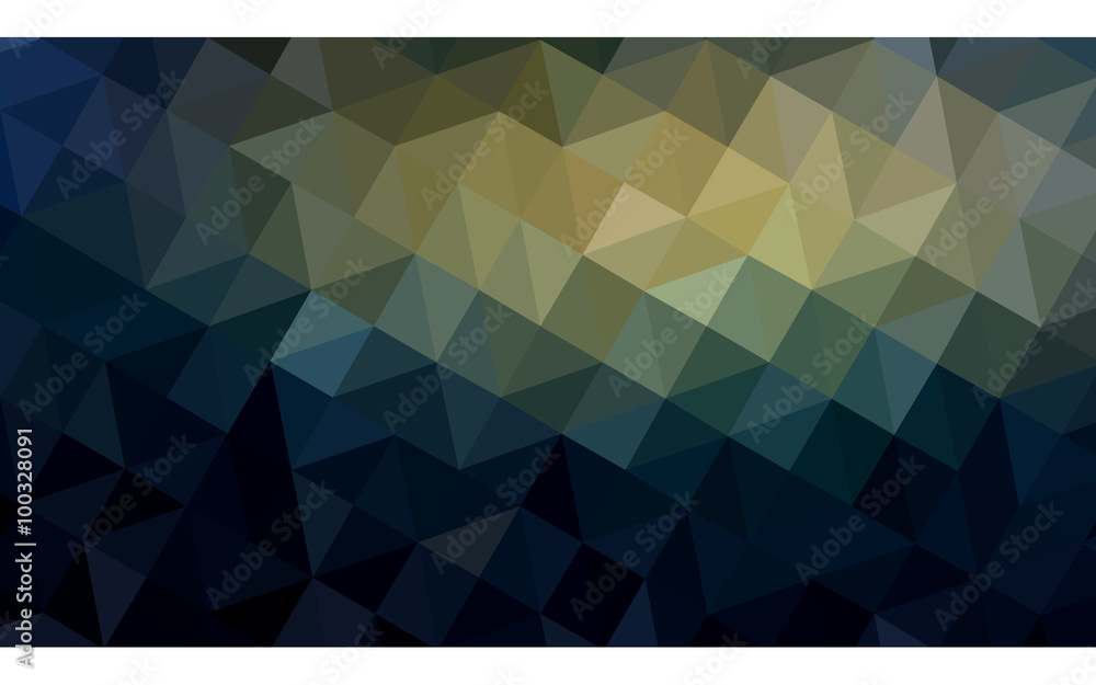 Fototapeta premium Multicolor dark blue, yellow, orange polygonal design illustration, which consist of triangles and gradient in origami style.