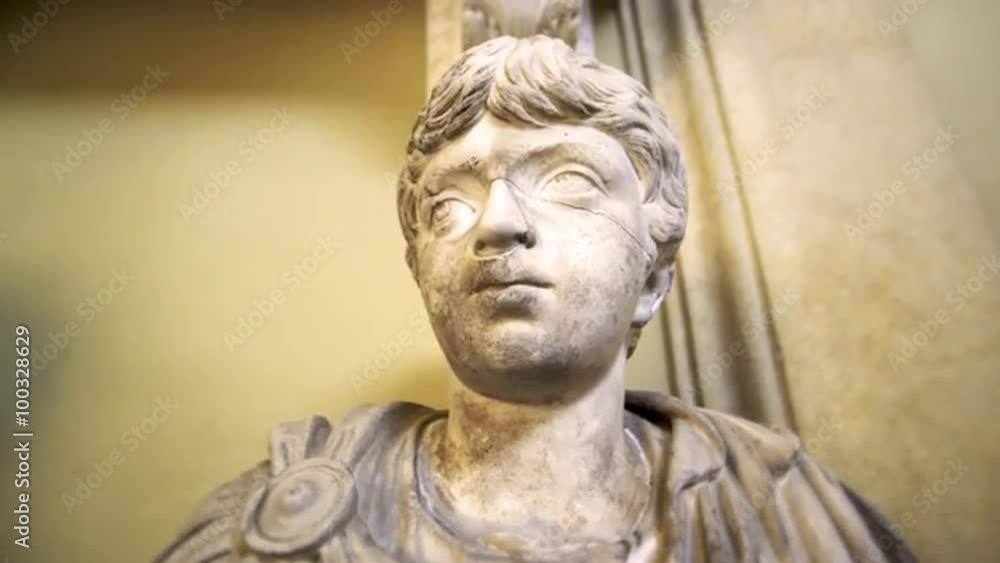 Rotating shot around a young male statue in the Vatican Rotating shot around a young male statue in the Vatican