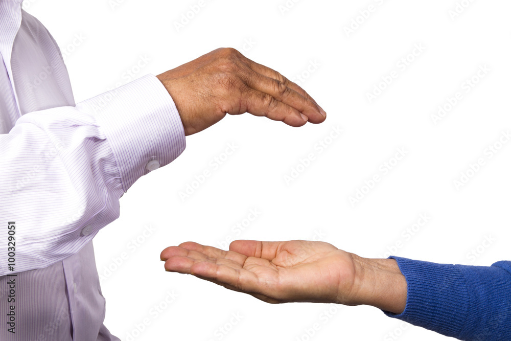 Hand to and support each other sign Hand to and support each other sign