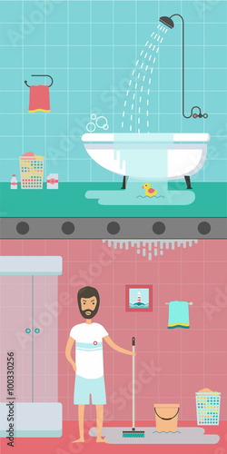 An accident in the bathroom