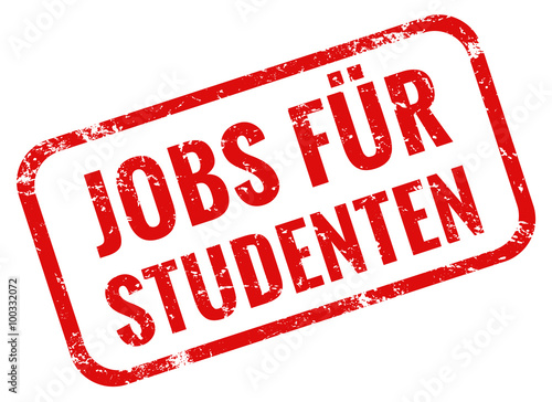 Jobs für Studenten Stempel rot grunge