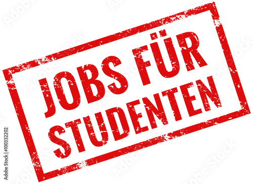 Jobs für Studenten Stempel rot grunge