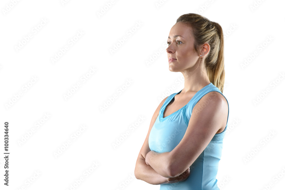 Selbstbewusste Sportlerin Selbstbewusste Sportlerin