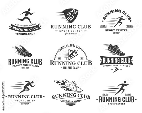 Running Club Logo, Icons and Design Elements
