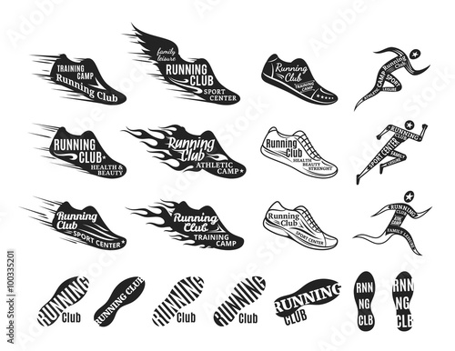 Running Club Logo, Icons and Design Elements