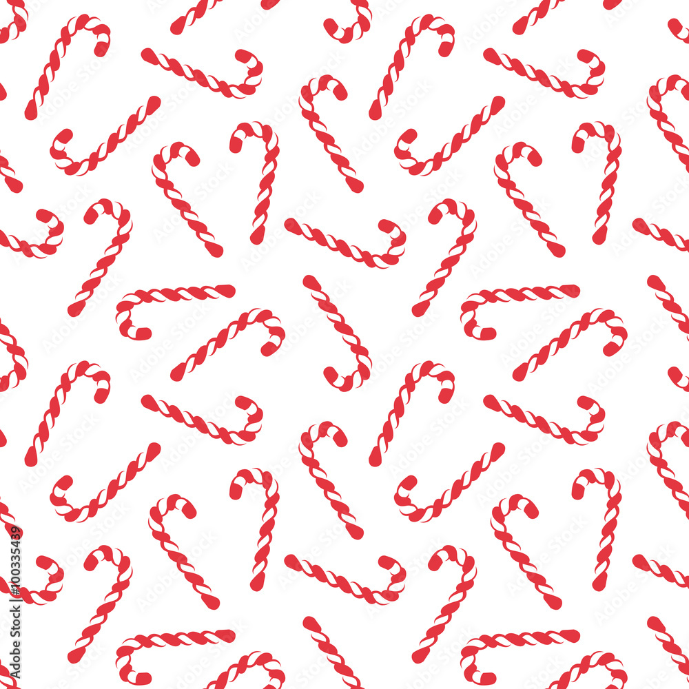 seamless pattern of different candy canes