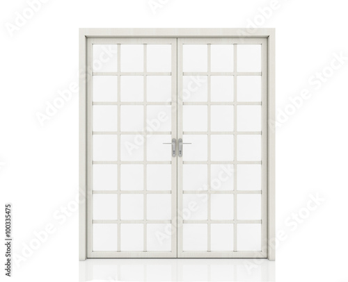 White door isolated on white background